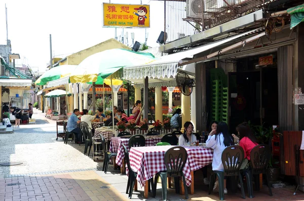 Coloane Köyü, Macau boyunca sokak görünümü — Stok fotoğraf