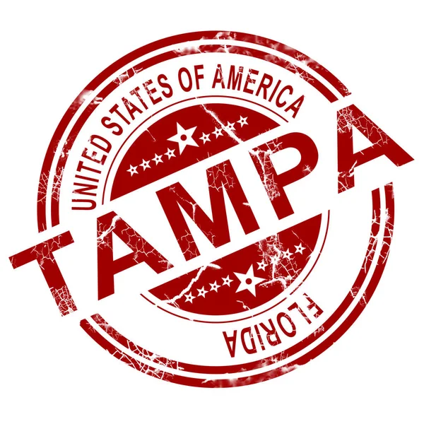 Beyaz arka plan ile Tampa damgası — Stok fotoğraf