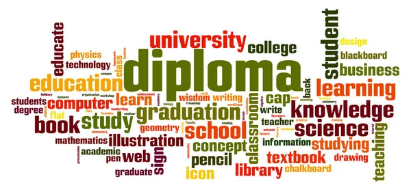 Diploma word cloud — Stock Photo, Image