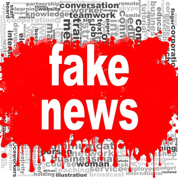 Fake-News-Wortwolke — Stockfoto