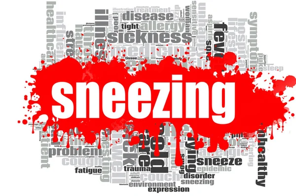 Sneezing word cloud design — Stock Photo, Image