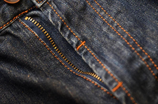 Jeans Denim fundo com zíper — Fotografia de Stock