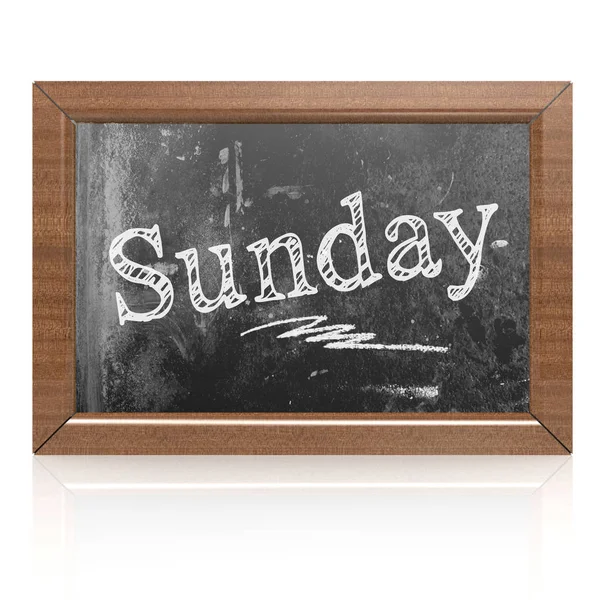 Sonntagstext auf tafel geschrieben — Stockfoto