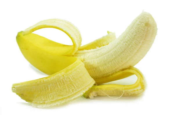 Gelbe geschälte Banane — Stockfoto