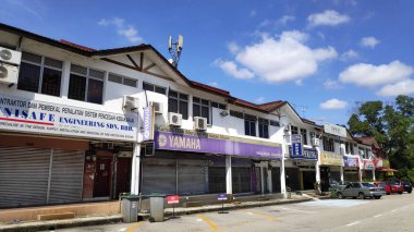 Malezyalı Johor Bahru 'nun tipik sokak manzarası. Johor Bahr