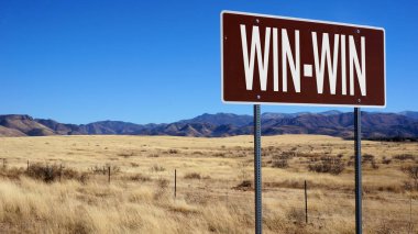 Yol tabelasında kazan-kazan kelimesi