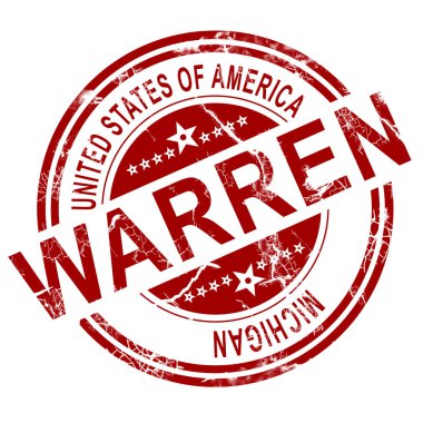 Warren damgası beyaz arkaplan