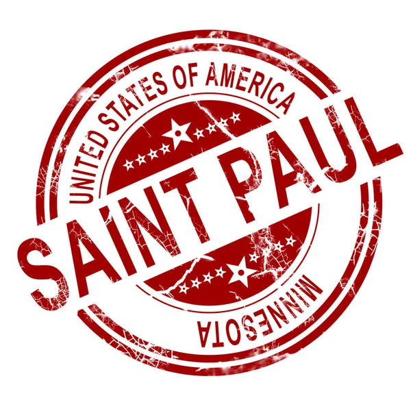 Svatý Pavel razítko s bílým pozadím — Stock fotografie