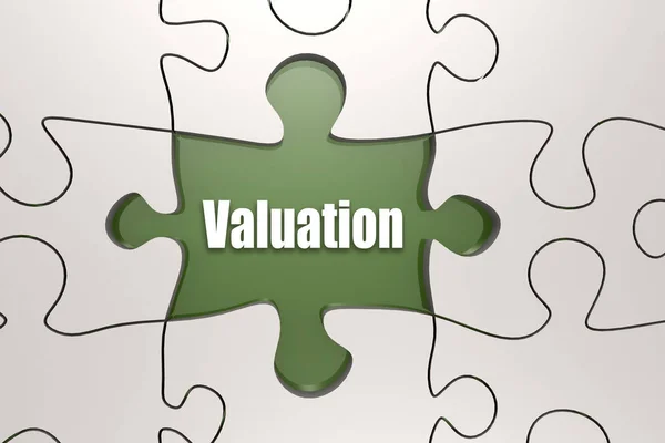 Valuation word on jigsaw puzzle — Stock Photo, Image