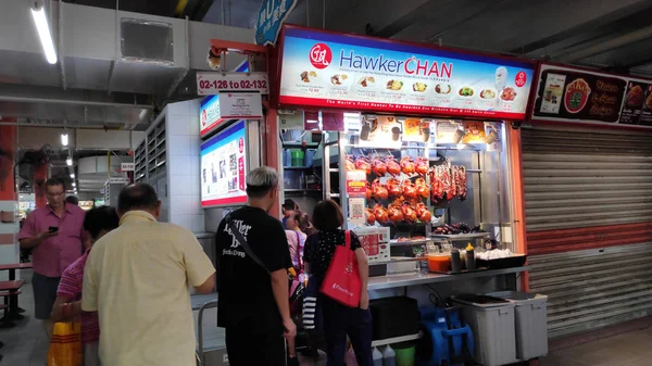 Hawker Chan Hong Kong sos sojowy kurczaka ryż i makaron w Sing — Zdjęcie stockowe