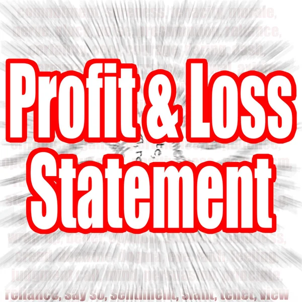 Profit & Loss Statement palabra con zoom en efecto —  Fotos de Stock