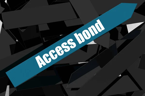 Access bond word on the blue arrow — Stock Photo, Image