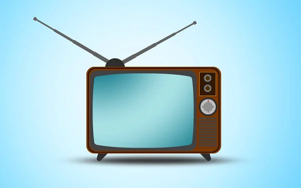 Retro régi vintage televízió elszigetelt — Stock Fotó