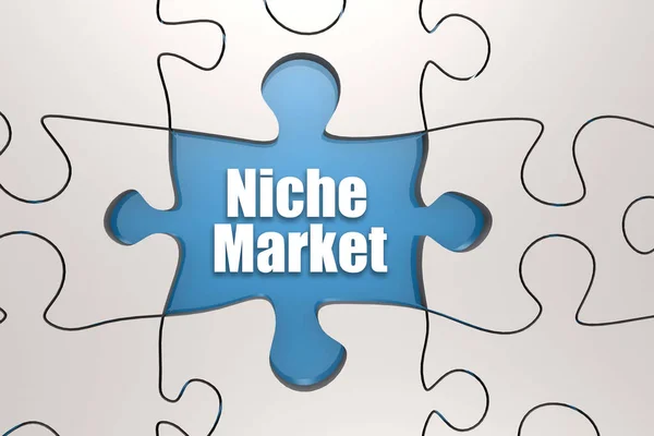 Niche Market word on jigsaw puzzle — Stock Photo, Image