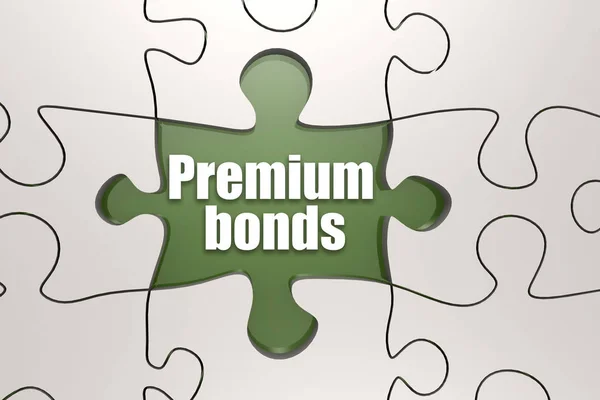 Premium obligacje słowo na układanki — Zdjęcie stockowe
