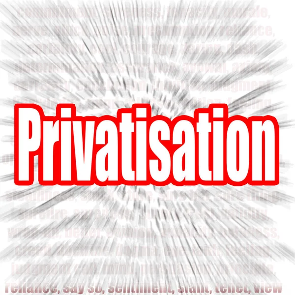 Privatisation word with zoom in effect — Stock Photo, Image