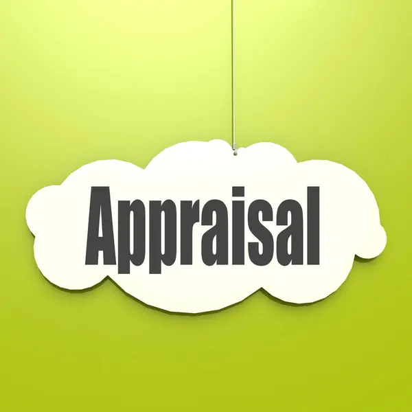 Appraisal word on white cloud — Stock Photo, Image