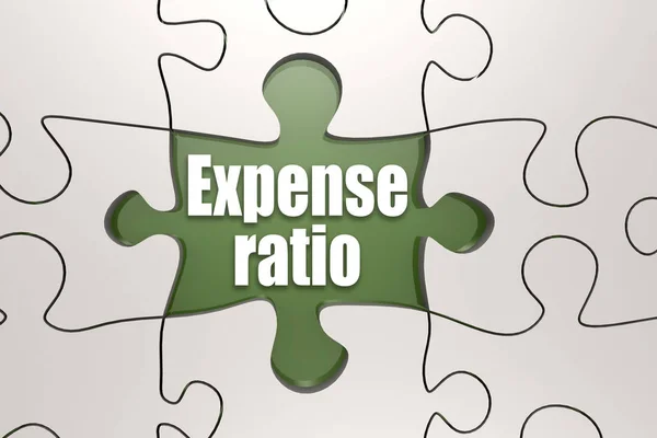 Expense Ratio palavra em quebra-cabeça — Fotografia de Stock