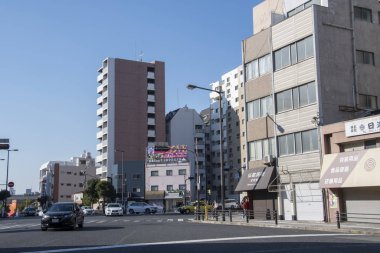 Brigh 'deki Tennoji bölgesinde işyeri ve atölye manzarası