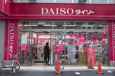 Daiso mağazası Dotonbori, Osaka 'da.