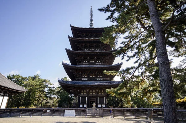 The Five-Storied Pagoda of Kofukuji Temple in Nara, Japan — Stock Photo, Image