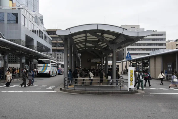 Κυότο λεωφορείο πόλης στο σταθμό του Κιότο — Φωτογραφία Αρχείου