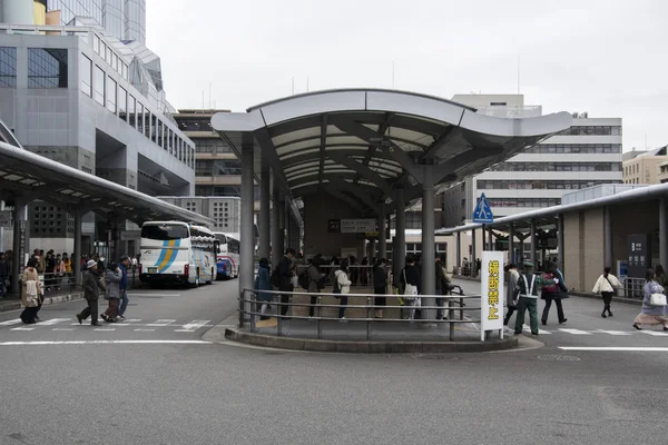 Kyoto city bus in Kyoto station — Stock Photo, Image