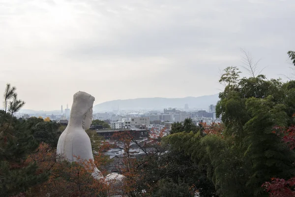 Veduta della statua di Ryozen Kannon a Kyoto — Foto Stock