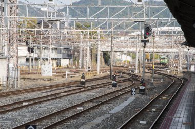 Kyoto, Japonya 'da gündüz vakti tren istasyonu