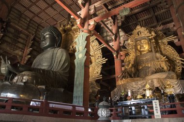 Todaiji Daibutsu ve Nyoirin Kannon ana tapınağın içinde.