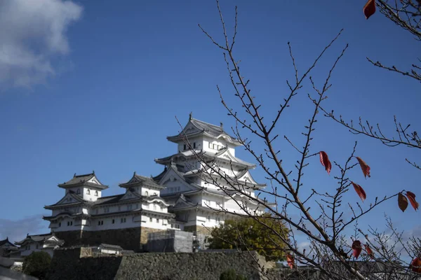 Beautiful white Himeji Castle in autumn season in Hyogo Prefectu — Stock Photo, Image