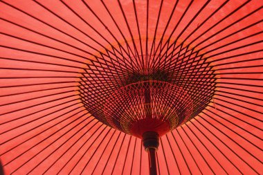 Ky 'daki şehir parkında geleneksel Japon şemsiyesi.