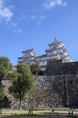 Hyogo Prefectu 'da sonbahar mevsiminde güzel beyaz Himeji Şatosu