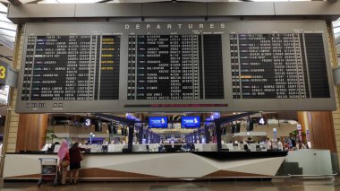 Changi Havaalanı Singapur Uçuş Bilgi Paneli
