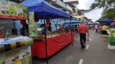 Johor Bahru, Malezya 'daki yerel gece pazarı