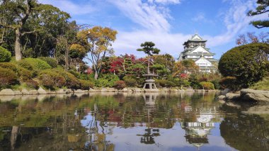 Osaka Kalesi Parkı 'nın manzarası