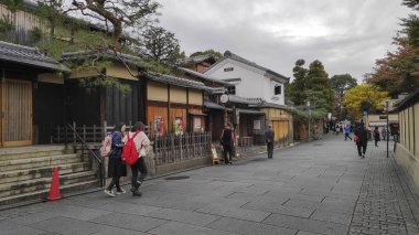 Japonya 'nın eski Kyoto kasabasındaki Higashiyama bölgesi.