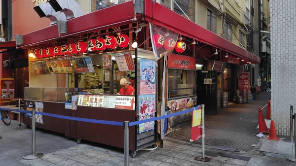 Słynna budka Takoyaki w Dotonbori, Osaka — Zdjęcie stockowe