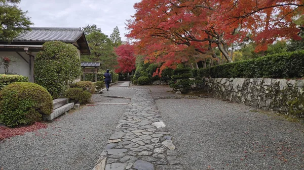 Jardim colorido de outono no templo de Tenryuji — Fotografia de Stock