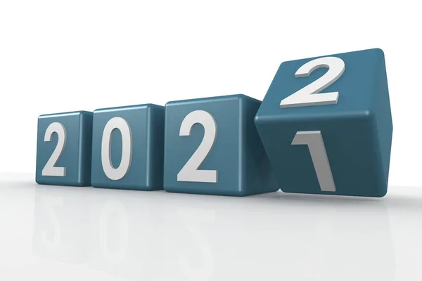 Quebra-cabeça azul do ano 2022 — Fotografia de Stock