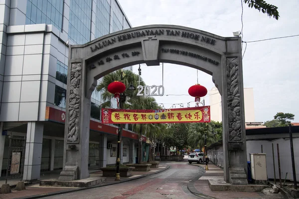 Street view of Chinatown in Johor Bahru — Stock Photo, Image