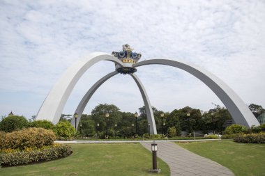 Entrance gate to Istana Bukit Serene of Johor, Malaysia. clipart