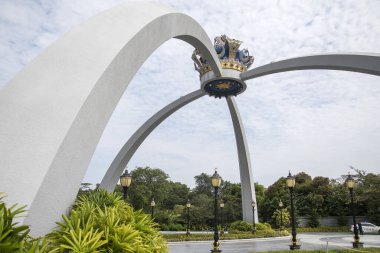 Entrance gate to Istana Bukit Serene of Johor, Malaysia. clipart