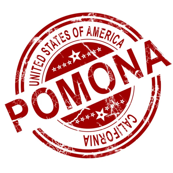 Červená Pomona Razítko Bílým Pozadím Vykreslování — Stock fotografie