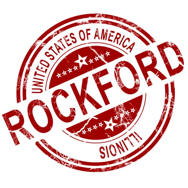 Red Rockford Bílým Pozadím Vykreslování — Stock fotografie