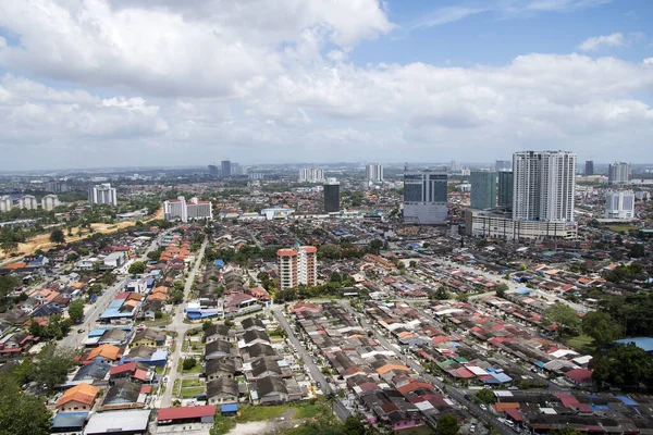 2015 Johor Bahru Malaysia Feb Aerial View Johor Bahru City — 스톡 사진