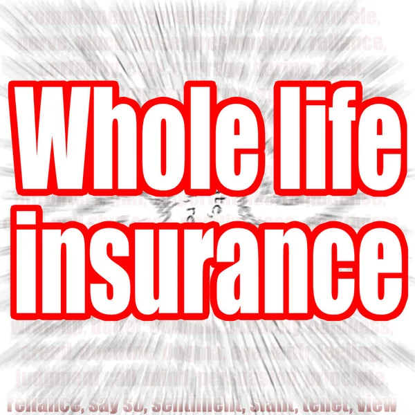 Whole Life Insurance Word Zoom Effect Background Rendering — Stock Photo, Image