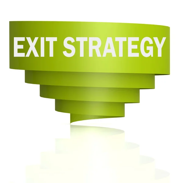 Exit Strategy Word Red Curve Banner Rendering — Stock Photo, Image