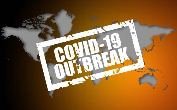 Worldwide corona virus COVID-19 outbreak, 3d rendering