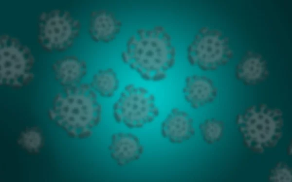 Brote Virus Corona Sobre Fondo Verde Renderizado —  Fotos de Stock